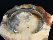 Antique Navajo Basket Stamped Heavy Ingot Silver Cuff c.1935