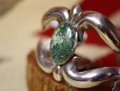 【NAVAJO GUILD】Vtg Casted Silver Wide Cuff w/Turquoise c.1950