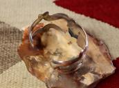 【NAVAJO GUILD】Vtg Casted Silver Wide Cuff w/Turquoise c.1950