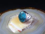 Vintage Navajo Gem #8 Turquoise Men's Silver Ring  c.1950～