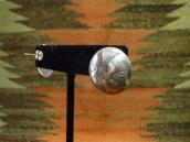 【Austin Wilson】 Vtg Stamped Concho Pierced Earrings  c.1940～