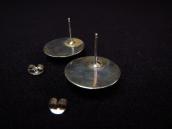 【Austin Wilson】 Vtg Stamped Concho Pierced Earrings  c.1940～