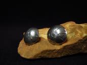 【Austin Wilson】 Vtg Stamped Concho Pierced Earrings  c.1940～