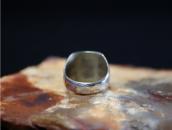 Vintage Navajo Casted Silver Ring w/Sq. Turquoise  c.1965～