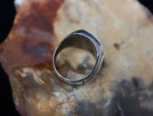 Vintage Navajo Casted Silver Ring w/Sq. Turquoise  c.1965～