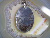 【Lawrence Saufkie】Hopi Bear Paw Overlay Top Necklace c.1980～