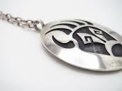 【Lawrence Saufkie】Hopi Bear Paw Overlay Top Necklace c.1980～