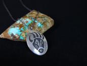 【Lawrence Saufkie】Hopi Bear Paw Overlay Top Necklace c.1980～