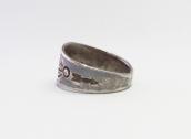 Antique Navajo Arrows Stamped Ingot Silver Ring  c.1920～