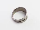 Antique Navajo Arrows Stamped Ingot Silver Ring  c.1920～