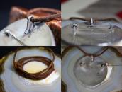 【Lawrence Saufkie】Hopi Bear Paws Overlay Pin & Top c.1970～