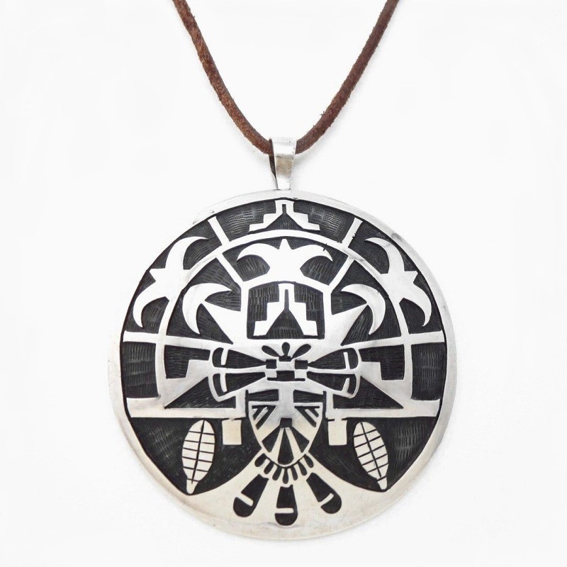 【Bernard Dawahoya】Shalako Mana Overlay Top Necklace  c.1980～