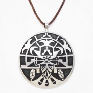 【Bernard Dawahoya】Shalako Mana Overlay Top Necklace  c.1980～