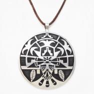 【Bernard Dawahoya】Shalako Mana Overlay Top Necklace  c.1980～