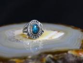 Vtg Navajo Cast Ring w/Replaced Bisbee Turquoise c.1950～