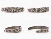 Antique Navajo 卍 Stamped Ingot Silver Cuff Bracelet  c.1925～
