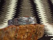Antique Navajo 卍 Stamped Ingot Silver Cuff Bracelet  c.1925～
