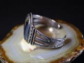 Vintage Navajo Stamped Wide Cuff w/Dendritic Agate  c.1955～