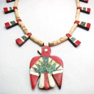 Antique Santo Domingo Big Thunderbird Necklace  c.1930～
