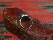 Antique "Navajo Pearl" Face Silver Tourist Ring  c.1940