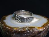 Atq Navajo Stamped Ingot Silver Cuff w/Gem Turquoise c.1930