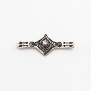Atq Shell Repoused & Arrows Stamped Small Pin Brooch c.1930～