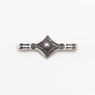 Atq Shell Repoused & Arrows Stamped Small Pin Brooch c.1930～