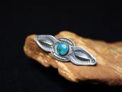 Antique Navajo Stamped Small Pin w/BlueGem Turquoise c.1940～
