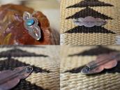 Antique Navajo Stamped Small Pin w/BlueGem Turquoise c.1940～