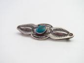Antique Navajo Stamped Small Pin w/BlueGem Turquoise c.1940～