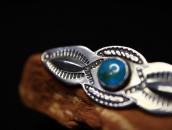 Antique Navajo Stamped Small Pin w/BlueGem Turquoise c.1940～