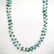 Vintage 2 Strands Nugget Turquois Heishi Necklace  c.1970