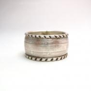 Greg Lewis Acoma 19th century Style Ingot Silver Ring JP17
