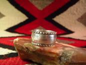 Greg Lewis Acoma 19th century Style Ingot Silver Ring JP17