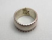 Greg Lewis Acoma 19th century Style Ingot Silver Ring JP17