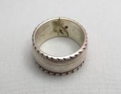 Greg Lewis Acoma 19th century Style Ingot Silver Ring JP17