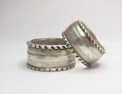 Greg Lewis Acoma 19th century Style Ingot Silver Ring JP17