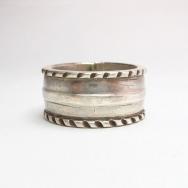 Greg Lewis Acoma 19th century Style Ingot Silver Ring JP23