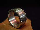 Greg Lewis Acoma 19th century Style Ingot Silver Ring JP23
