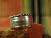 Greg Lewis Acoma 19th century Style Ingot Silver Ring JP23