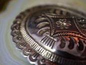 【Austin Wilson】 Stamped Silver Concho Pin/Buckle  c.1935～