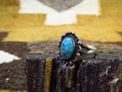 Antique Silver Tourist Ring w/Brown Web Turquoise  c.1940～