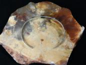 Atq Navajo Stamped Two T-birds Applique Silver Cuff c.1930～