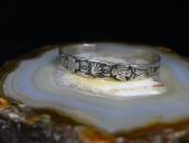 Atq Navajo Stamped Two T-birds Applique Silver Cuff c.1930～