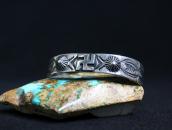 Antique Navajo 卍 Applique & Stamped Coin Silver Cuff c.1925～