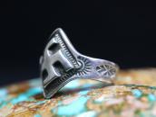 Atq Navajo 卍 Applique Rambus Shape Cigar Band Ring  c.1925～