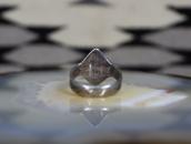 Atq Navajo 卍 Applique Rambus Shape Cigar Band Ring  c.1925～