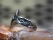 Atq Navajo 卍 Applique Rambus Shape Cigar Band Ring  c.1925～
