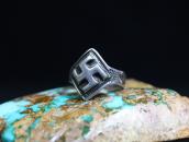 Atq Navajo 卍 Applique Rambus Shape Cigar Band Ring  c.1925～