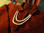 OLDPAWN White Shell Beads 2 Strand Heishi Necklace 1 c.1970～